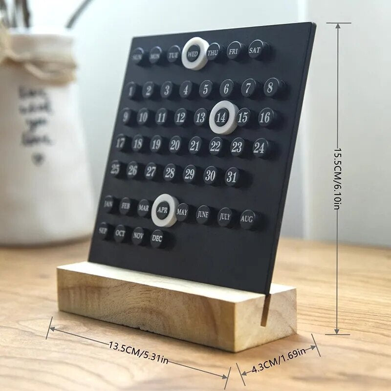 Wooden Based Adjustable Office Calendar