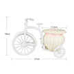 White Bicycle Silk Flower Decoration