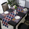 Moroccan Geometric Pattern Linen Table Runner