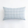 Blue and White Shade Checked and Striped Cushion Cases