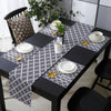 Moroccan Geometric Pattern Linen Table Runner