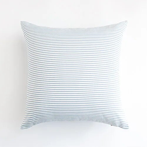 Blue and White Shade Checked and Striped Cushion Cases