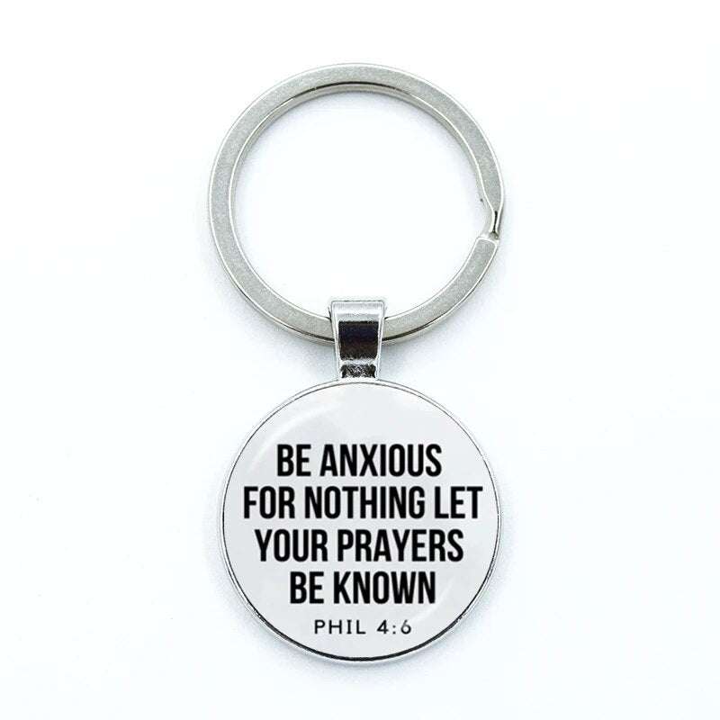 Bible Verse Silver Key Chains