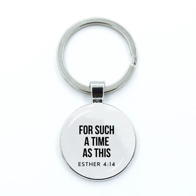 Bible Verse Silver Key Chains