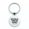 Bible Verse Silver Key Chains