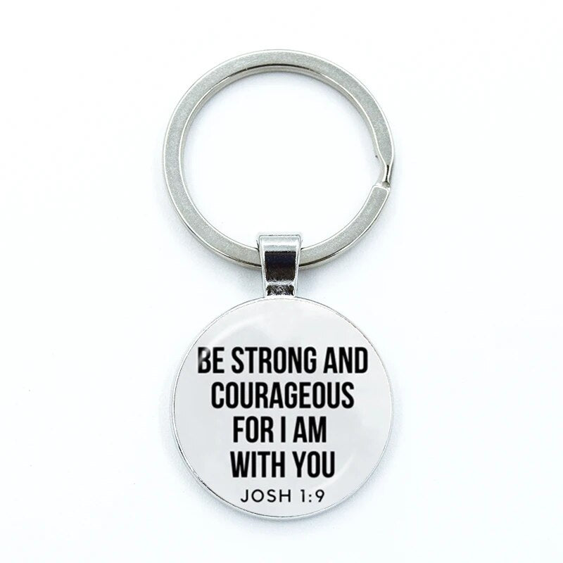 Bible Verse Silver Key Chains