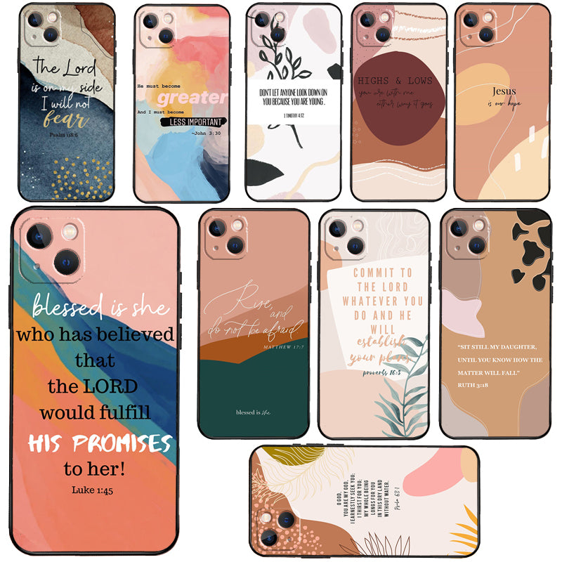 Abstract Bible Verse iPhone Cases