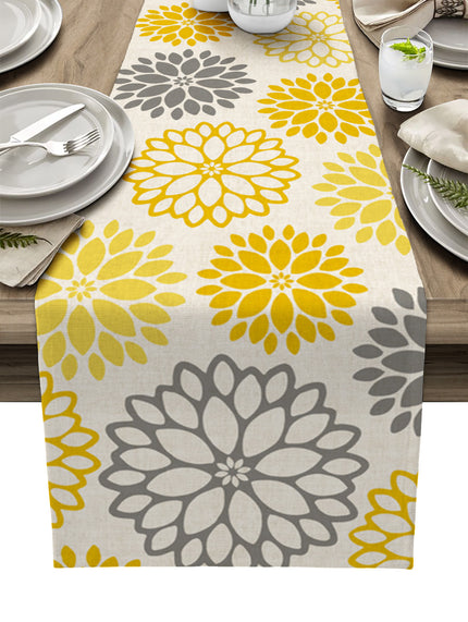 Enum Floral Linen Table Runner