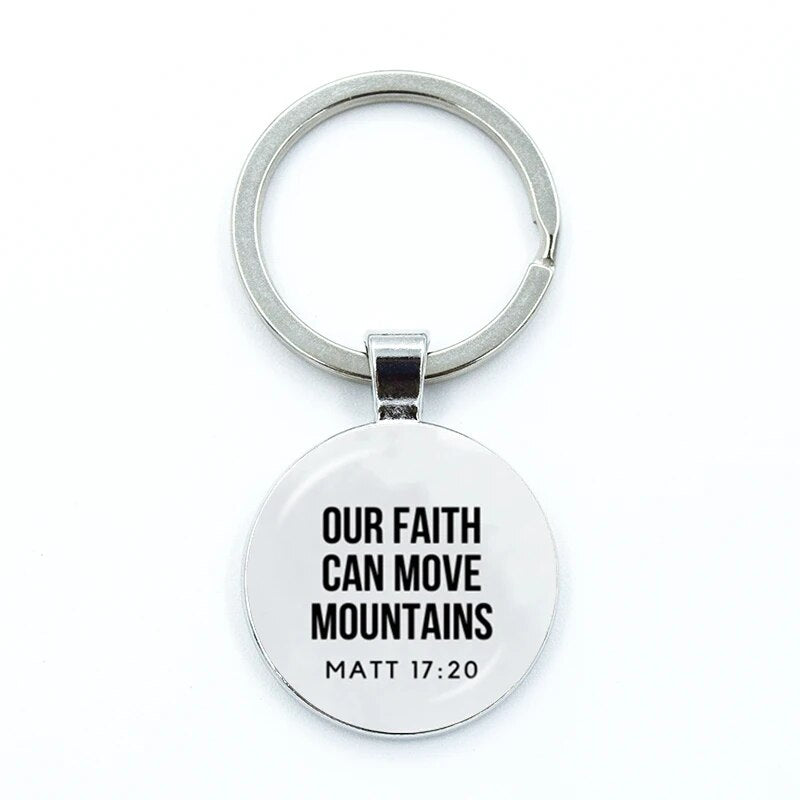 Bible Verse Silver Key Chains