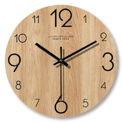 Wood Grain Quartz Wall Clock