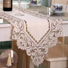 Pastoral Embroidery Hollow Flower Table Runner