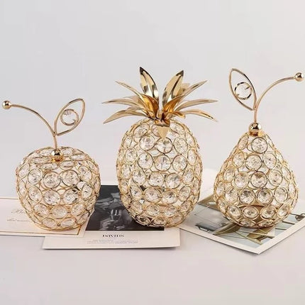 Crystal Golden Fruit Ornaments