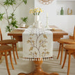 Embroided Cotton Autumn Branch Table Runner