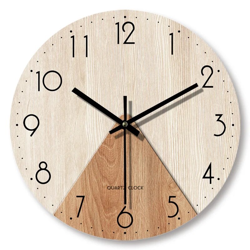 Wood Grain Quartz Wall Clock