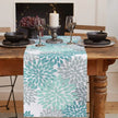 Dahila Flower Linen Table Runner