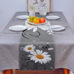 Yellow Daisy Butterfly Linen Table Runner