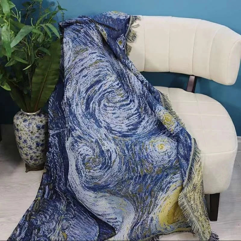 Van Gogh Starry Night Throw Blanket