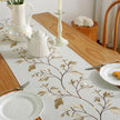 Embroided Cotton Autumn Branch Table Runner