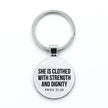 Bible Verse Silver Key Chains