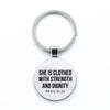 Bible Verse Silver Key Chains