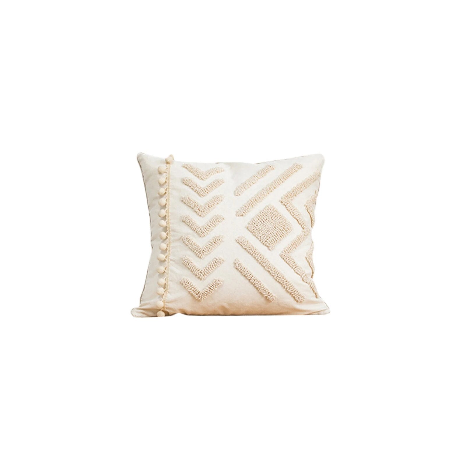 Canvas Nude Geometric Print Cushion Cover