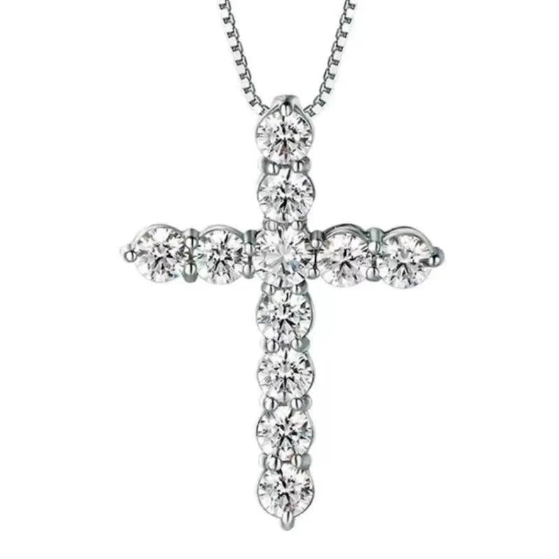 Zirconia Cross Crystal Necklace