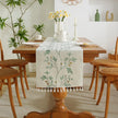 Embroided Cotton Autumn Branch Table Runner