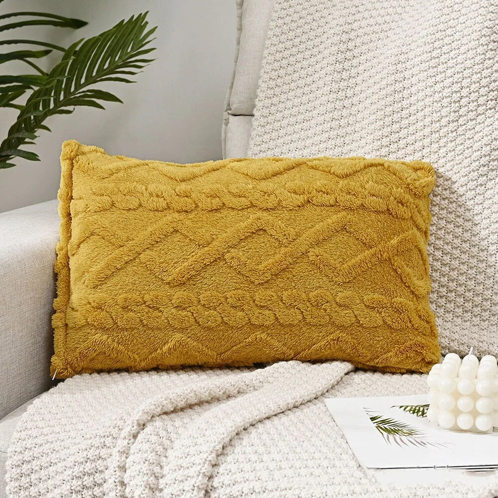 Jacquard Knit Rectangular Cushion Cover