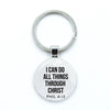 Bible Verse Silver Key Chains