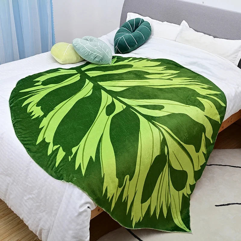 Giant Leaf Patterned Blanket