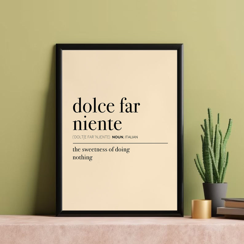 Italian Quote Printed Wall Art