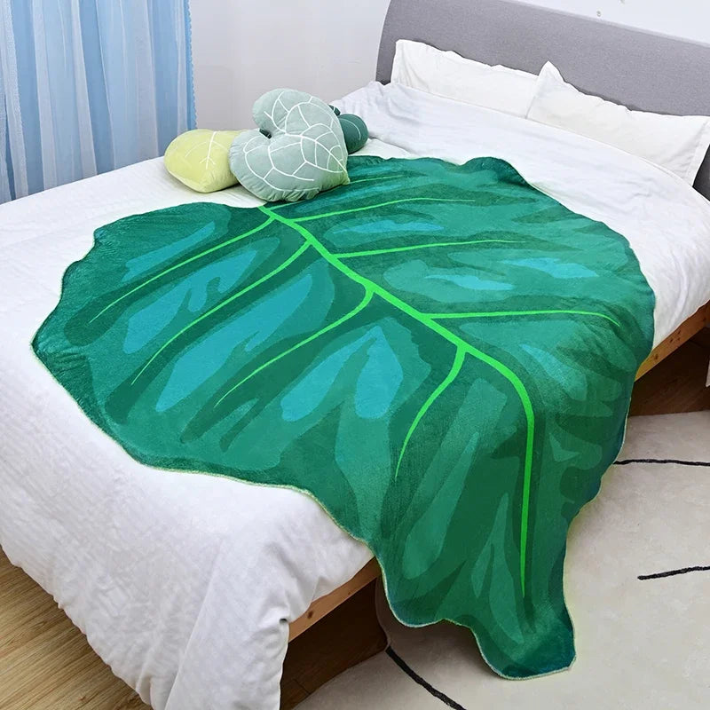 Giant Leaf Patterned Blanket