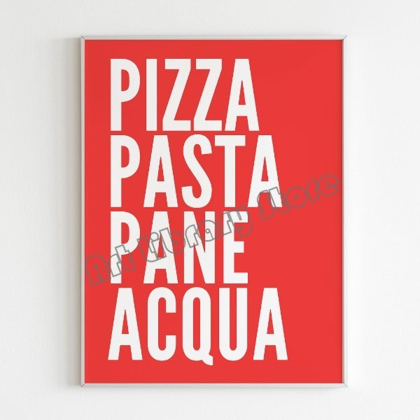 Italian Quote Printed Wall Art