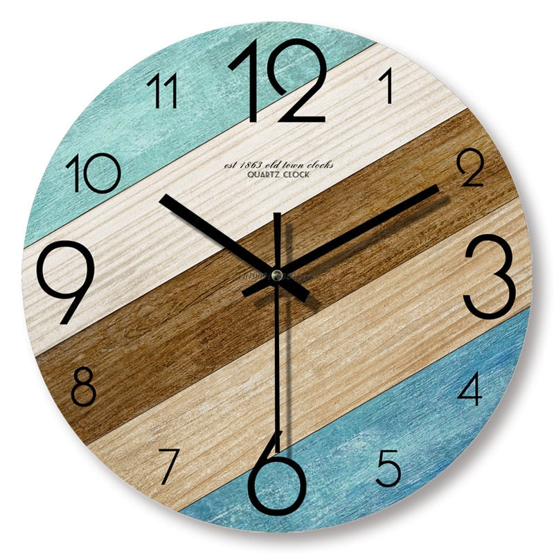 Wood Grain Quartz Wall Clock