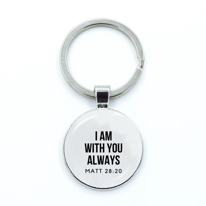 Bible Verse Silver Key Chains