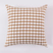 Cream Shade Checked and Striped Cushion Cases