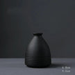 Japanese Style Black Pottery Vases