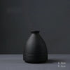 Japanese Style Black Pottery Vases