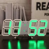 3D Glowing Digital Wall Clock