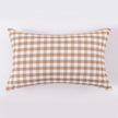 Cream Shade Checked and Striped Cushion Cases