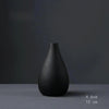 Japanese Style Black Pottery Vases