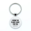 Bible Verse Silver Key Chains