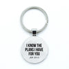 Bible Verse Silver Key Chains