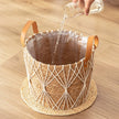 Net Pocket Rattan Storage Basket