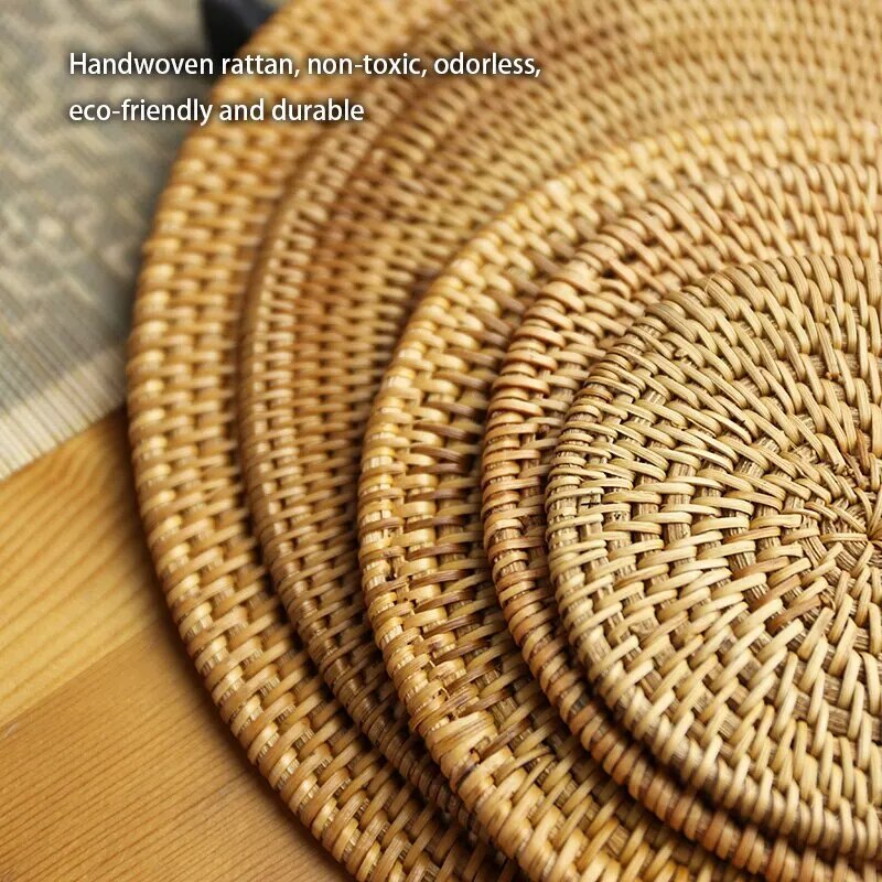 6pc Rattan Drink Coasters