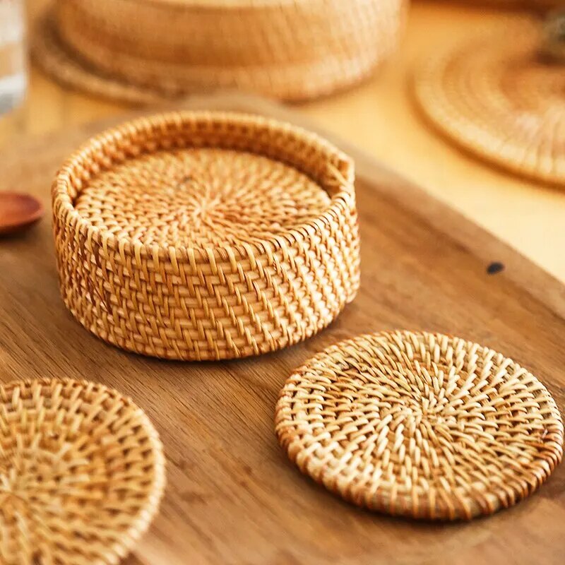Rattan Coasters Set of 6