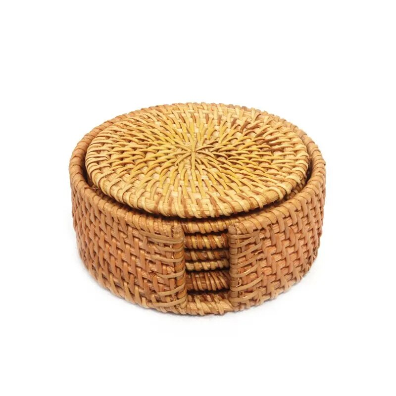 Rattan Coasters Set of 6