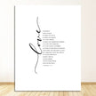 Christian Cursive Quotes Printed Wall Art