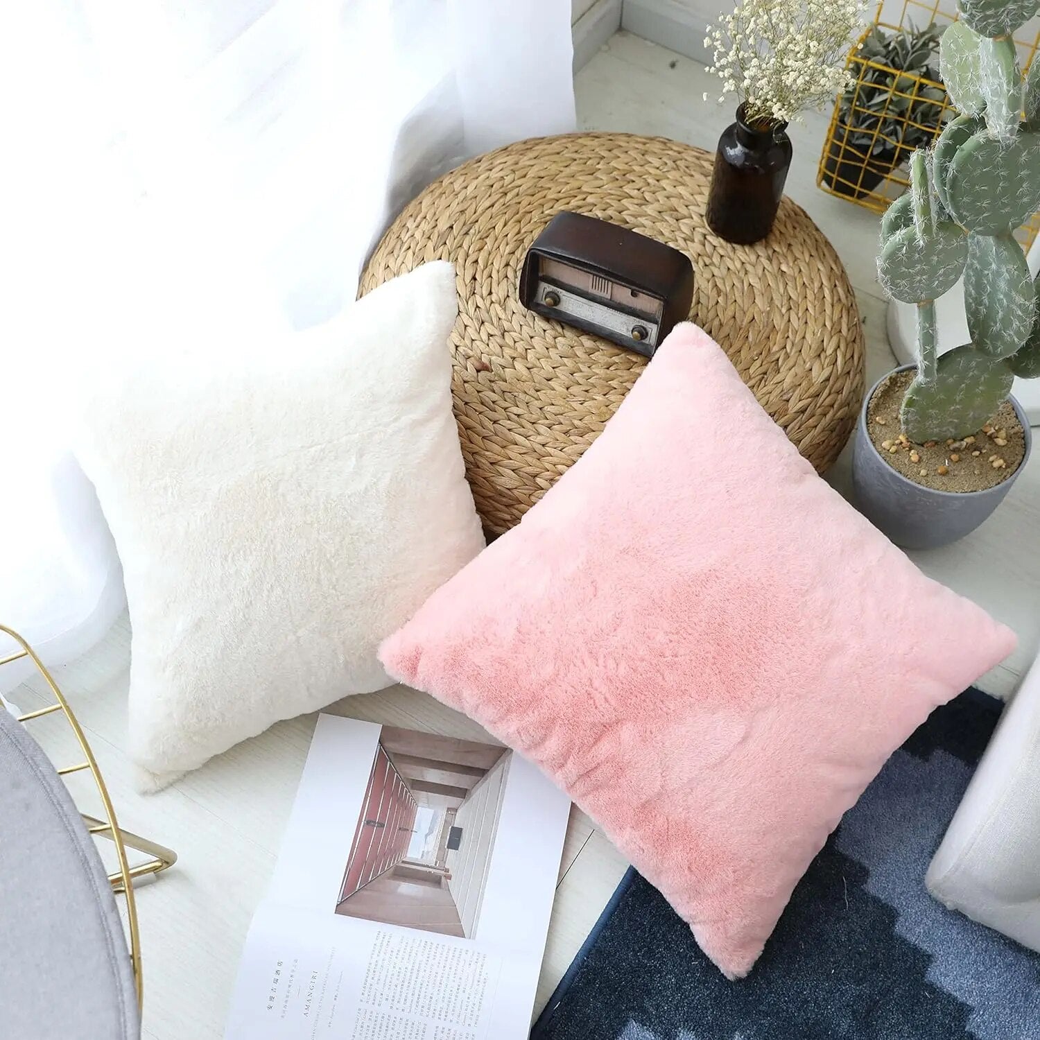 Faux Fur Cushion Cover