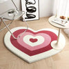 Faux Cashmere Love Heart Carpet Rug